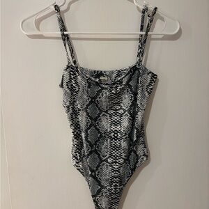 Snakeskin cami bodysuit